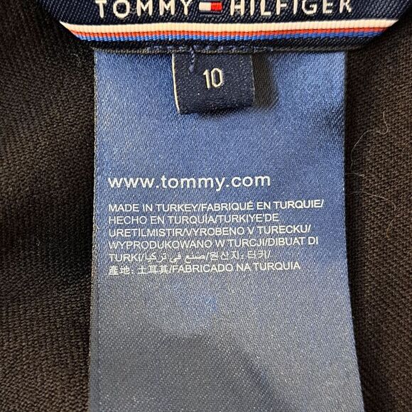 Vintage Tommy Hilfiger Dark Red Brown Leather Pants with Black Fabric - Sz 10 - Picture 9 of 14